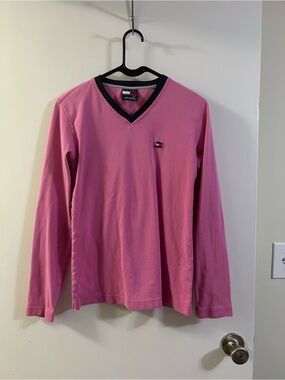 Tommy Hilfige Pink V-Neck Long Sleeve Sweater